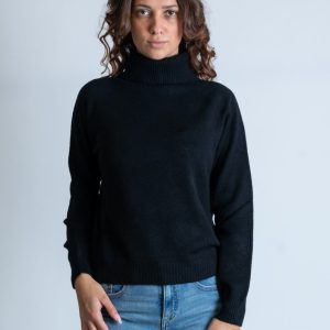Maglie – Maglia dolcevita relax Nero