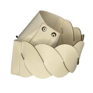 Cintura intreccio pelle-elastico