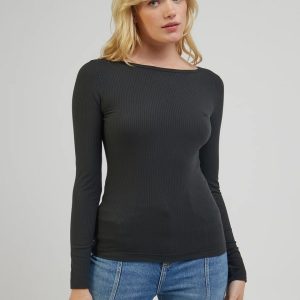 T-shirt m/l – Boat l/s tee Charcoal