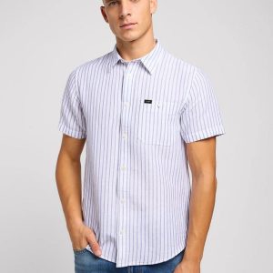 Camicia m/m – SS Leesure shirt Surf Blue
