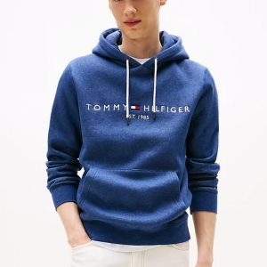 Felpe – Tommy Logo hoody Aegean Sea Heather