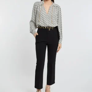 Elisabetta Franchi Pantaloni con cintura Catena 5041
