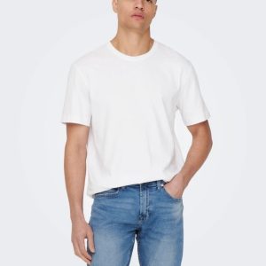 T-Shirt – Onsmax stitch tee White