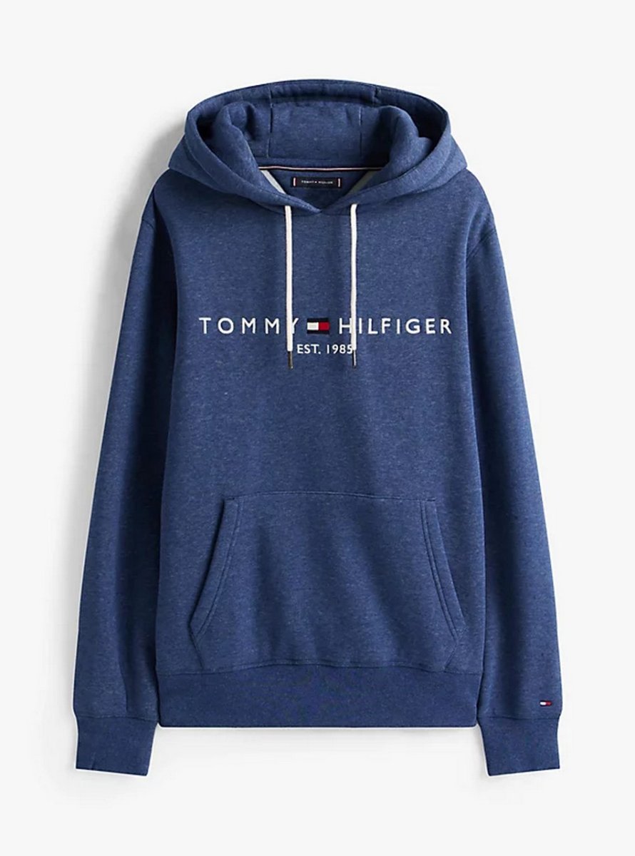 Felpe – Tommy Logo hoody Aegean Sea Heather - immagine 6