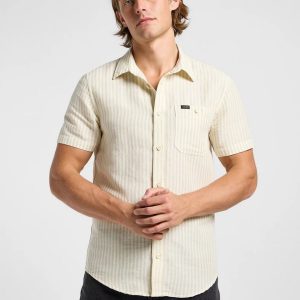 Camicia m/m – Leesure shirt Pioneer Ecru