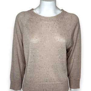 Girocollo filo manica lunga+paillettes