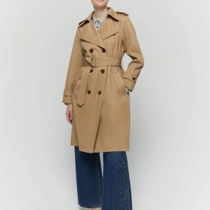 Trench doppiopetto cotone organico