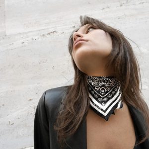 Strozzino seta fantasia bandana bicolore