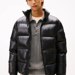 Giacconi – Shiny down puffer Black