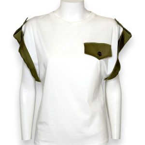 T-shirt bordi contrasto militari