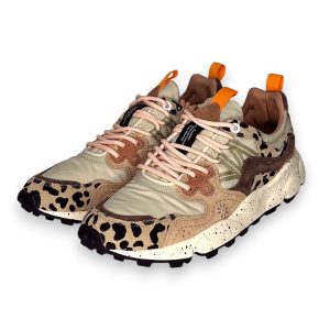 Sneakers suede nylon stampa animalier