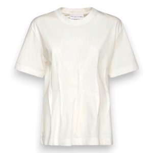 T-shirt mezza manica+nervature a vita