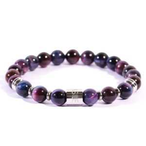 Bracciale – Bracciale pietra Occhio di Tigre Viola