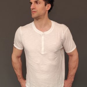 T-Shirt – Henley t shirt Bianco/Panna