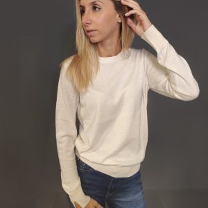 Maglie – Sweater basic Bianco Panna