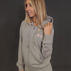 Felpe – Hoodie zip basic Grigio Medio