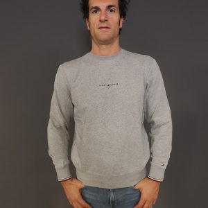 Felpe – Tommy logo tipped crew Grey Heather
