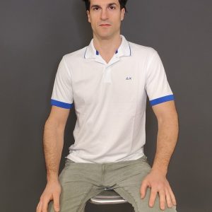 Polo – Polo small stripe fluo Bianco