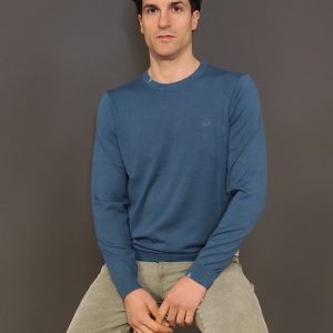 Maglie – Sweater basic Avio scuro