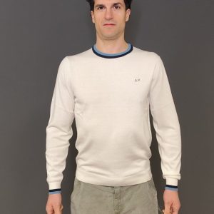 Maglie – Sweater stripes detalis Panna