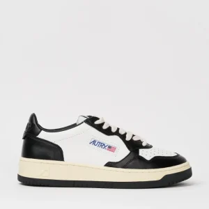 Autry Sneakers in Pelle Bicolor Bianco Nero 4044