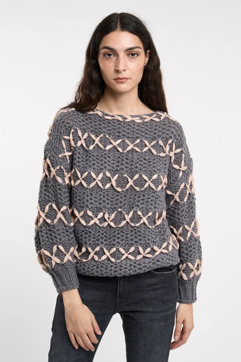 Meisïe Maglia Fatta a Mano 6489