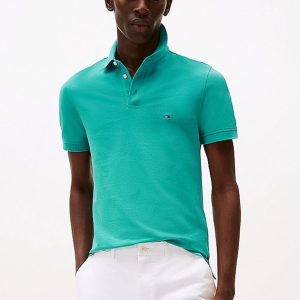 Polo – 1985 slim polo Hazy Teal
