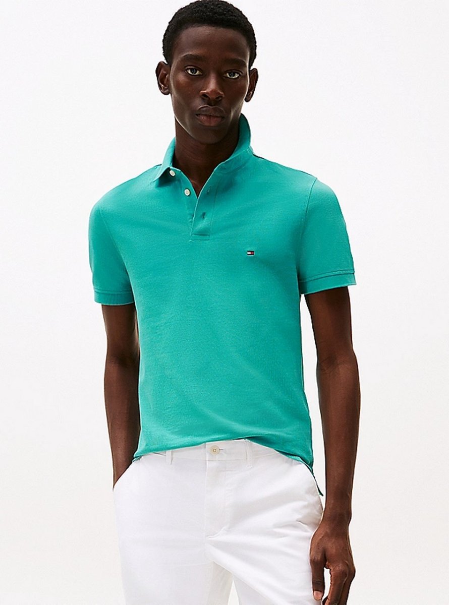 Polo – 1985 slim polo Hazy Teal - immagine 2