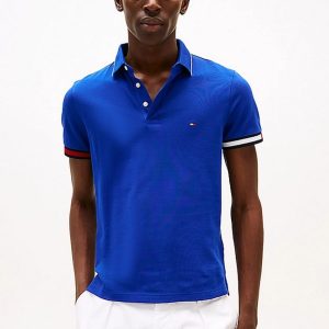 Polo – Flag cuff polo Wegde Blue