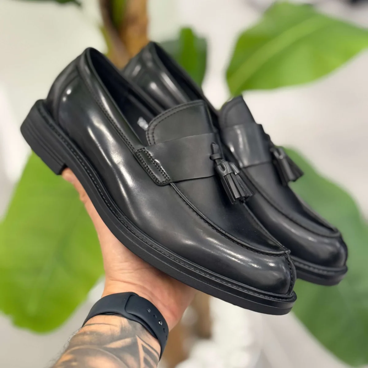 Mocassino con Nappine Nero - immagine 3