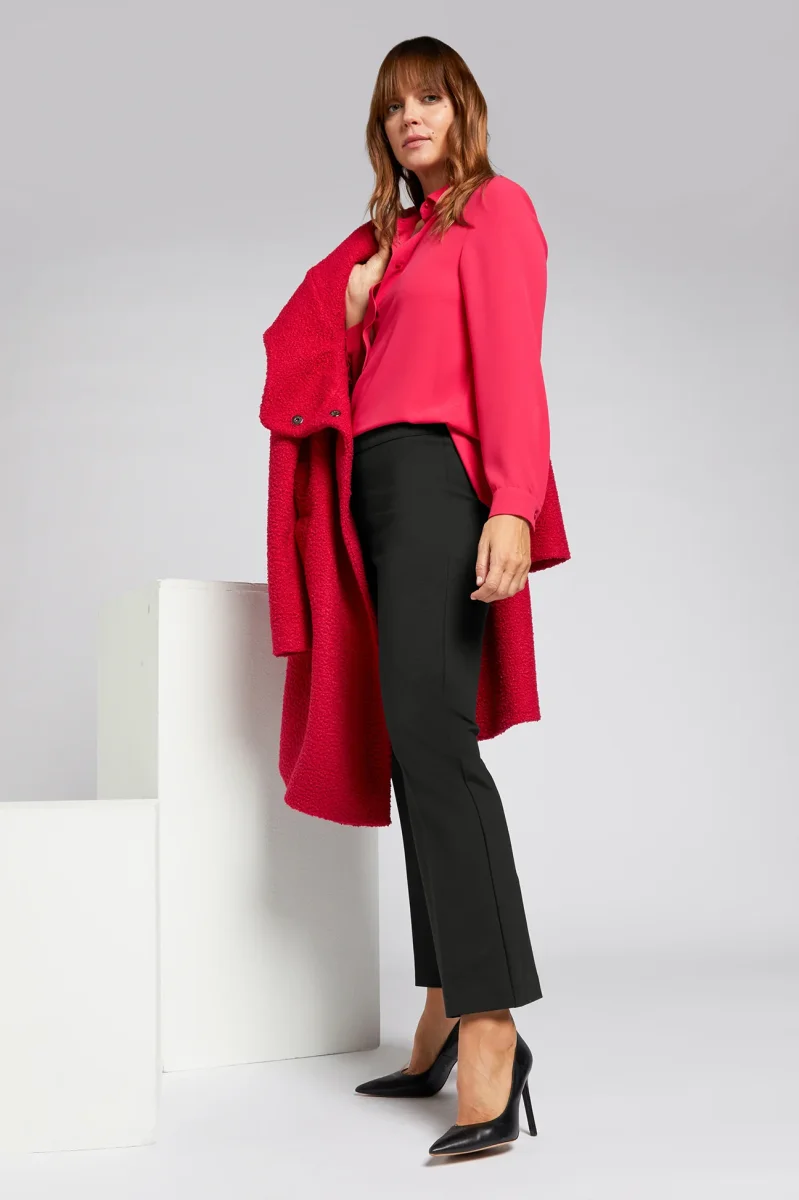 LUISA VIOLA – PANTALONI KICK FLARE IN PUNTO STOFFA STRETCH