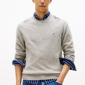 Maglie – Lambswool crew Light Grey Heather