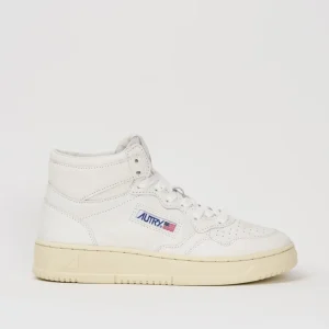 Autry Sneackers Medalist Mid Pelle Capra Colore Bianco 4051