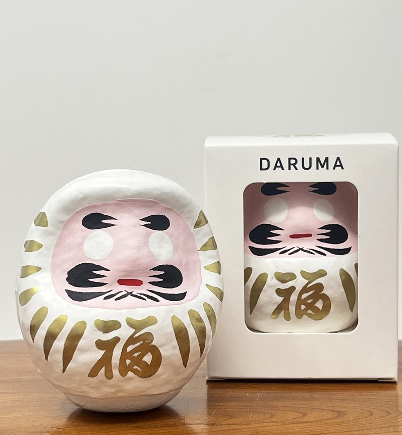 Daruma “Fuku” – “Buona Fortuna” bianco (Amore) con packaging incluso - immagine 2