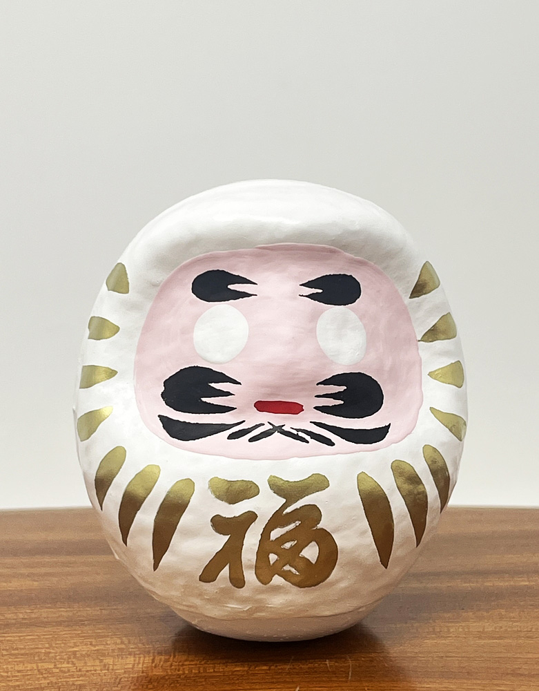 Daruma “Fuku” – “Buona Fortuna” bianco (Amore) con packaging incluso - immagine 3