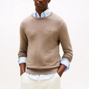 Maglie – Pima cotton cashmer crew Taupe