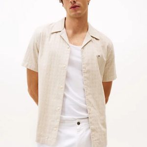 Camicia m/m – Linen Dobby shirt Ivory Silk