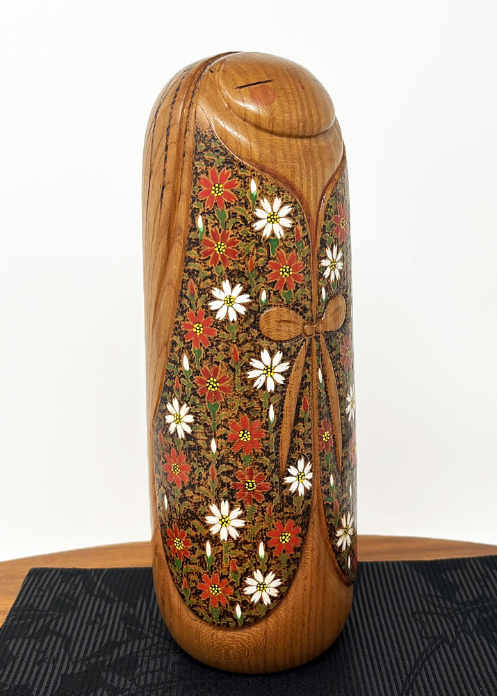 Esclusiva kokeshi vintage “Satoshin” di Kanou Chiyomatsu (28,5 cm) - immagine 6