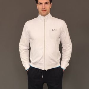 Felpe – Track zip piquet Bianco