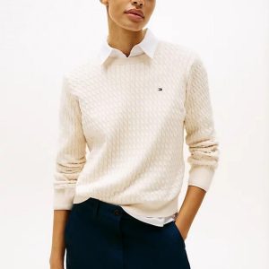 Maglie – Cable crew maglia Ivory