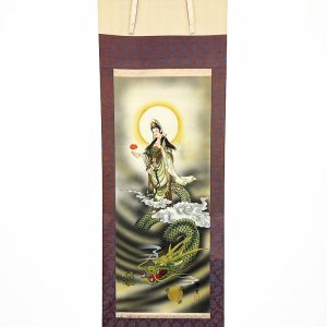 Raffinato Kakemono “Sacra Kannon della Nuvola del Drago”