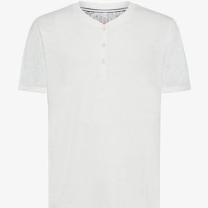 T-Shirt – T shirt serafino Bianco Panna