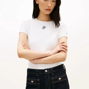 T-Shirt – Th script slim tee Ecru